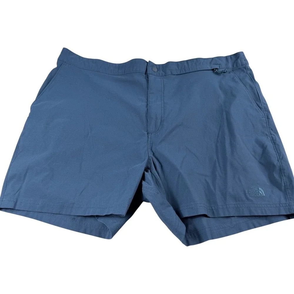 The North Face Mens Blue Hiking Shorts Size 40 Elastic Waist Outdoor Active
